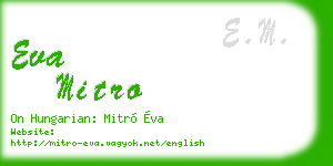 eva mitro business card